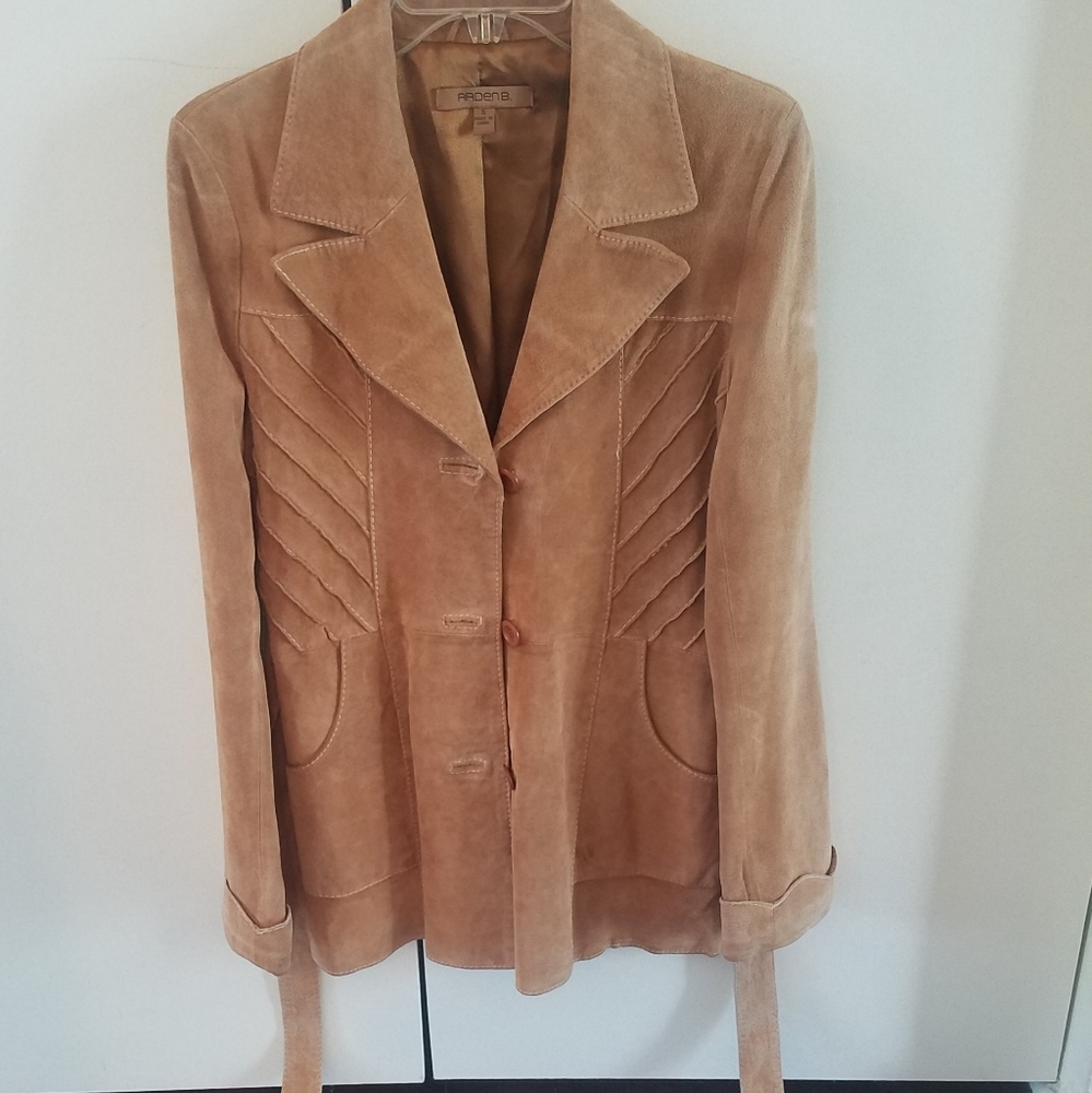 Arden B leather tan jacket